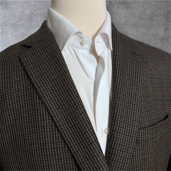 $398 RALPH LAUREN Mens Blazer Sport Coat Two Button Jacket 46L WOOL Brown Suits - Picture 4 of 14
